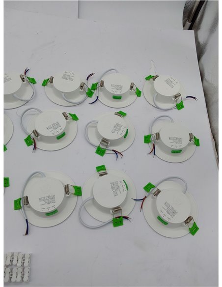 Fondiiz 20 Pack Focos LED Interior Techo Regulable, 6W Downlight LED Techo Empotrable Luz Calida Luz Neutra Luz Frío, IP44 Ojos 