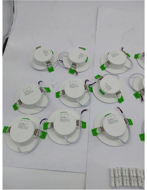 Fondiiz 20 Pack Focos LED Interior Techo Regulable, 6W Downlight LED Techo Empotrable Luz Calida Luz Neutra Luz Frío, IP44 Ojos 
