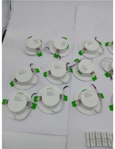 Fondiiz 20 Pack Focos LED Interior Techo Regulable, 6W Downlight LED Techo Empotrable Luz Calida Luz Neutra Luz Frío, IP44 Ojos 