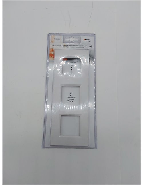 bticino 448148023 placa Triple Horizontal       