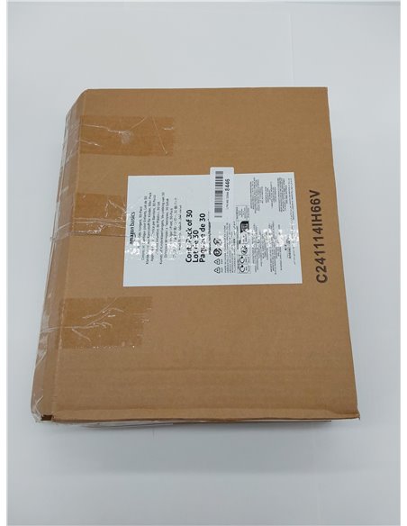 Amazon Basics Perchas de plástico para niños, juego de, Blanco, 30 Unidad, Paquete de 1, 32.5 x 20.3 x 0.5 cm