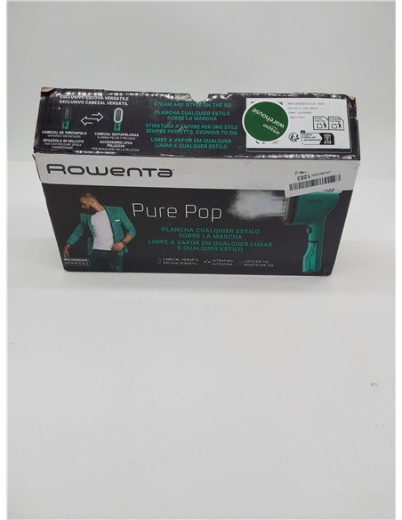 Rowenta Pure Pop DR2024 - Cepillo de vapor, 1300 W con salida hasta 20 gr/min que plancha y purifica, elimina pelusas y pelo, ca