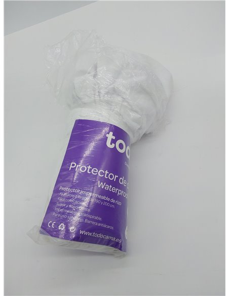 Todocama - (105 x 190cm). Protector de colchón/Cubre colchón Ajustable, de Rizo, Impermeable y Transpirable. 