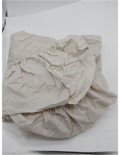 Burrito Blanco | Sábana Ajustable | Cama de 80cm. (+Medidas Disponibles) | 50% Algodón - 50% Poliéster | Diseño A7 | Color Beige