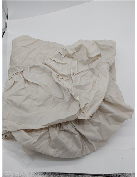 Burrito Blanco | Sábana Ajustable | Cama de 80cm. (+Medidas Disponibles) | 50% Algodón - 50% Poliéster | Diseño A7 | Color Beige