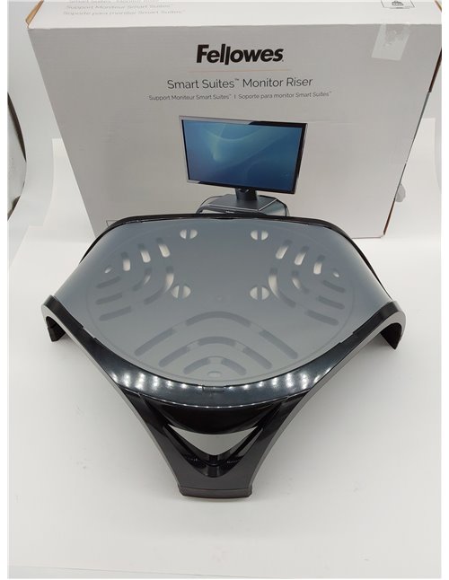 Fellowes - Smart Suites - Soporte elevador para monitor de ordenador de sobremesa y portátil, ajustable en altura