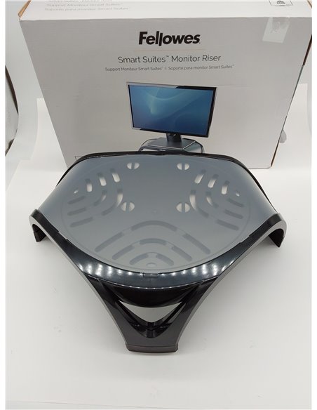 Fellowes - Smart Suites - Soporte elevador para monitor de ordenador de sobremesa y portátil, ajustable en altura