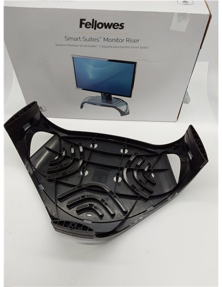Fellowes - Smart Suites - Soporte elevador para monitor de ordenador de sobremesa y portátil, ajustable en altura