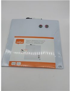Nobo Pizarra Magnética Pequeña de Color, Sin Marco, Borrado en Seco, Fácil de Limpiar, Aptas Para Uso En Pared, Casa y Oficina,  2