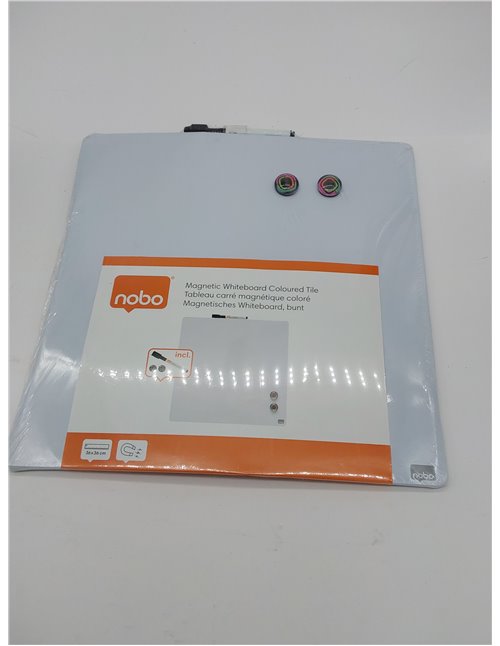 Nobo Pizarra Magnética Pequeña de Color, Sin Marco, Borrado en Seco, Fácil de Limpiar, Aptas Para Uso En Pared, Casa y Oficina, 