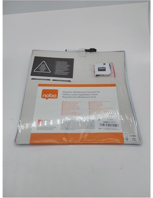 Nobo Pizarra Magnética Pequeña de Color, Sin Marco, Borrado en Seco, Fácil de Limpiar, Aptas Para Uso En Pared, Casa y Oficina, 