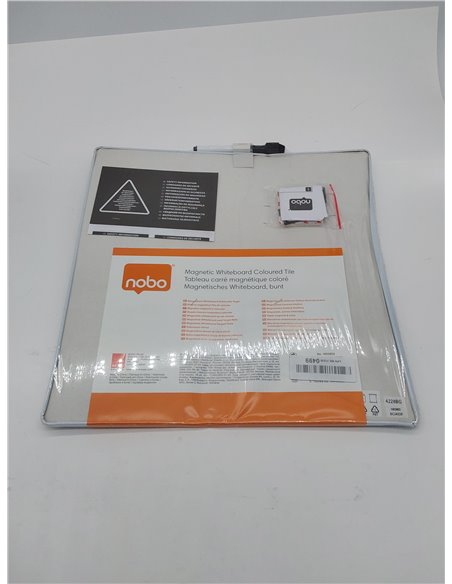 Nobo Pizarra Magnética Pequeña de Color, Sin Marco, Borrado en Seco, Fácil de Limpiar, Aptas Para Uso En Pared, Casa y Oficina, 
