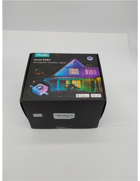 Govee Permanent Outdoor Lights, 15M con 72 Luces LED de Aleros Inteligente RGBIC para Exterior, 72 Modos de Escena, IP67 a Prueb