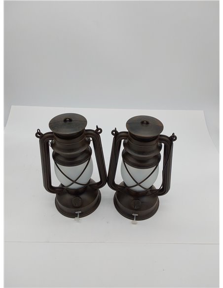 Martiount Luces de Linterna Exterior Recargable, 2 Piezas Luces Retro Impermeable con Remoto, Timer, 4 Modos Linterna de Jardín 