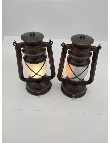 Martiount Luces de Linterna Exterior Recargable, 2 Piezas Luces Retro Impermeable con Remoto, Timer, 4 Modos Linterna de Jardín 