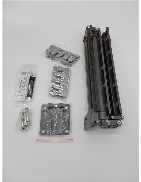 Hggzeg Tendedero de Ropa montado en la Pared, Estante retráctil con Ganchos, Giratorio de 360°, Triple, Plegable, para balcón, l