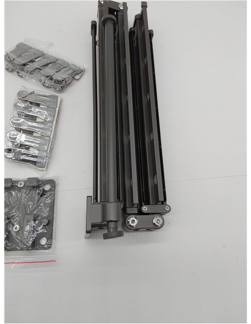 Hggzeg Tendedero de Ropa montado en la Pared, Estante retráctil con Ganchos, Giratorio de 360°, Triple, Plegable, para balcón, l