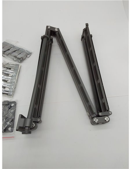 Hggzeg Tendedero de Ropa montado en la Pared, Estante retráctil con Ganchos, Giratorio de 360°, Triple, Plegable, para balcón, l