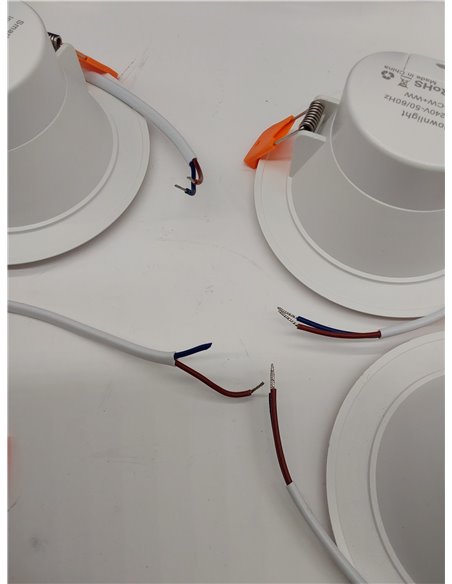 4 x Foco empotrable LED Bluetooth, regulable 10W RGBW Foco empotrable LED Techo APP con mando a distancia Blanco cálido Blanco f