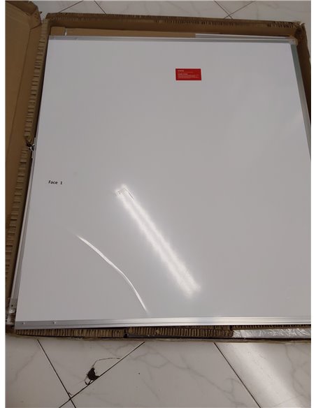 maxtek Pizarra Blanca Móvil 180 x 100 cm, Pizarra Magnética Marco de Aluminio de Doble Cara, con Marcadores, Imanes, Borrador de