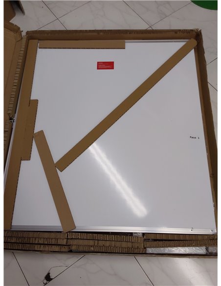 maxtek Pizarra Blanca Móvil 180 x 100 cm, Pizarra Magnética Marco de Aluminio de Doble Cara, con Marcadores, Imanes, Borrador de