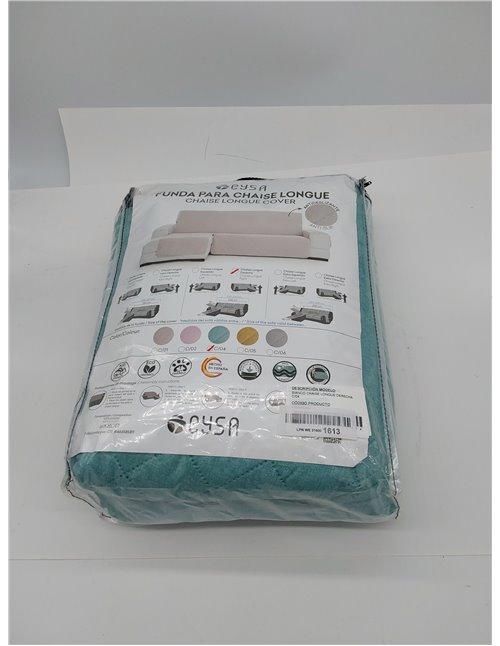 EYSA Bianco Funda de sofá Antideslizante Chaise Longue Derecha C/04, Vista Frontal