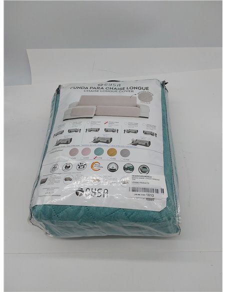 EYSA Bianco Funda de sofá Antideslizante Chaise Longue Derecha C/04, Vista Frontal