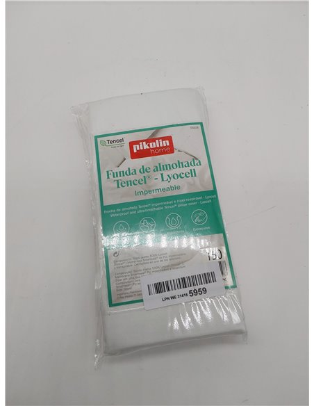 Pikolin Home Funda de Almohada Tencel, Hipertranspirable, Impermeable, Extrasuave, Cierre con Cremallera, Varias Medidas, 150x40