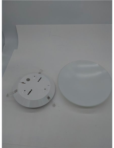 Eglo Lámpara de techo MARS, aplique de pared con 1 bombilla, lámpara de techo de acero, color blanco, vidrio blanco satinado, ca