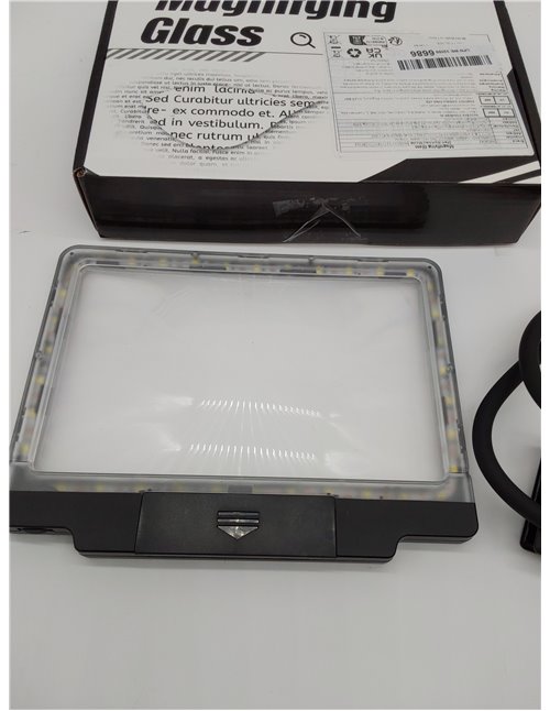 NZQXJXZ 5X lupas de Gran Aumento, Lupa con luz Flexible de Cuello de Cisne para Páginas Completas, Lupa Lectura de Páginas Grand
