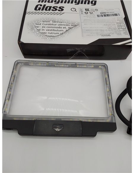 NZQXJXZ 5X lupas de Gran Aumento, Lupa con luz Flexible de Cuello de Cisne para Páginas Completas, Lupa Lectura de Páginas Grand