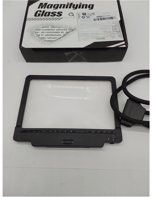 NZQXJXZ 5X lupas de Gran Aumento, Lupa con luz Flexible de Cuello de Cisne para Páginas Completas, Lupa Lectura de Páginas Grand