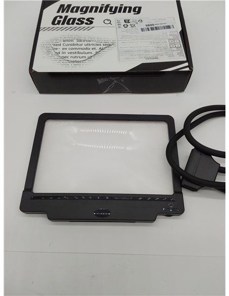 NZQXJXZ 5X lupas de Gran Aumento, Lupa con luz Flexible de Cuello de Cisne para Páginas Completas, Lupa Lectura de Páginas Grand