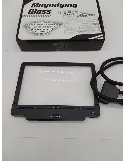 NZQXJXZ 5X lupas de Gran Aumento, Lupa con luz Flexible de Cuello de Cisne para Páginas Completas, Lupa Lectura de Páginas Grand