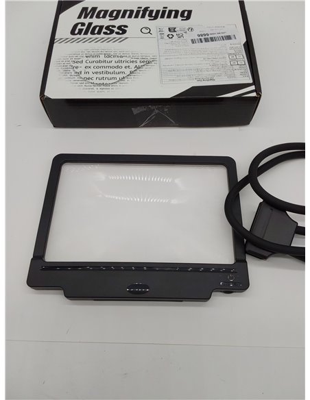 NZQXJXZ 5X lupas de Gran Aumento, Lupa con luz Flexible de Cuello de Cisne para Páginas Completas, Lupa Lectura de Páginas Grand