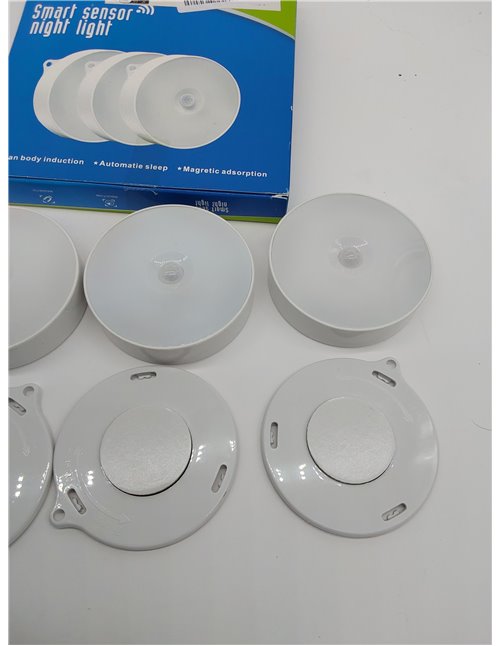 daphomeu Luz led nocturna con sensor de movimiento, Funciona con 3 pilas AAA. iluminación de armario, sensor de movimiento inter