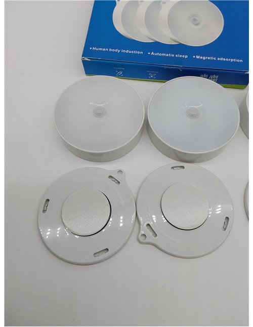 daphomeu Luz led nocturna con sensor de movimiento, Funciona con 3 pilas AAA. iluminación de armario, sensor de movimiento inter