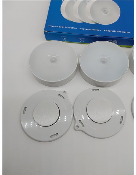 daphomeu Luz led nocturna con sensor de movimiento, Funciona con 3 pilas AAA. iluminación de armario, sensor de movimiento inter
