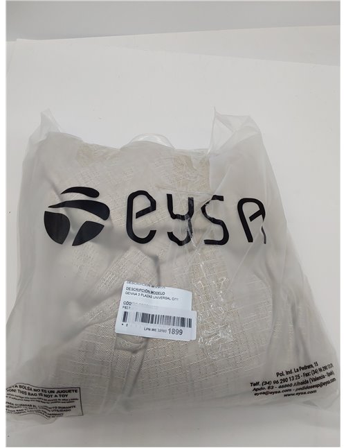 EYSA Genna Funda de sofá con Lazos Antimanchas 3 plazas Color Lino