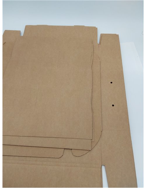 Pack 20 Cajas Archivo definitivo Automontables A4 - Cartón Ondulado 3 mm, Cierre Automático Sin Cinta, 100 % Reciclables, Medida