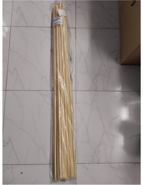 Mendi 25 Palos de Madera Cuadrado (10 mm, 100 cm)