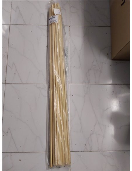 Mendi 25 Palos de Madera Cuadrado (10 mm, 100 cm)