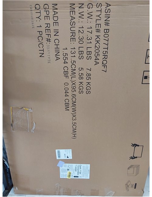 Amazon Basics Pizarra blanca magnética con bandeja para rotuladores y marco de aluminio, 120 cm x 90 cm