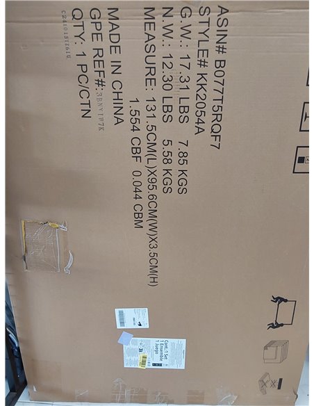 Amazon Basics Pizarra blanca magnética con bandeja para rotuladores y marco de aluminio, 120 cm x 90 cm