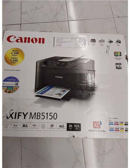 Canon Maxify MB5150 Impresora Compacta Multifunción 4 en 1, Sistema de Inyección de Tinta, WiFi, Pantalla LCD Táctil, ADF de 50 