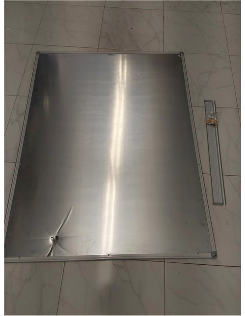 OFITURIA® Pizarra Blanca Magnética Lacada Con Marco De Aluminio Resistente Fácil De Borrar En Seco, Medida 120x90 cm