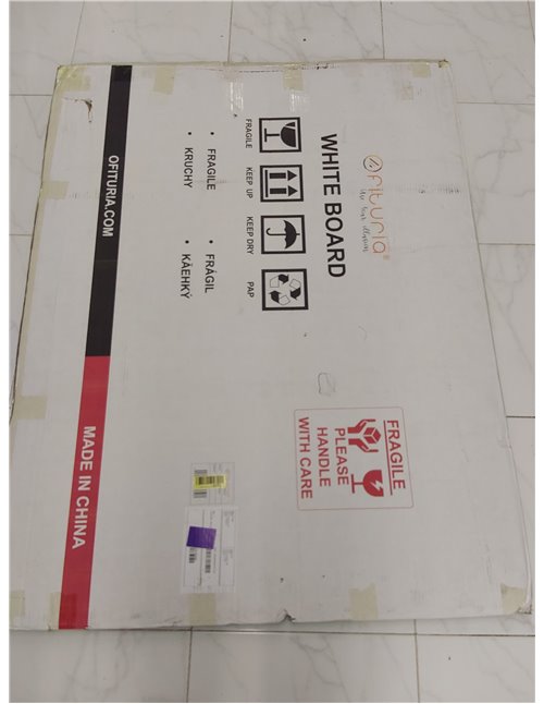 OFITURIA® Pizarra Blanca Magnética Lacada Con Marco De Aluminio Resistente Fácil De Borrar En Seco, Medida 120x90 cm