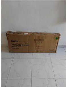 BONTEC Soporte TV Suelo Giratorio para LCD LED Plasma Flat Curved TVs de 30-65 Pulgadas, con 3 estantes de Vidrio Templado,MAX V 2