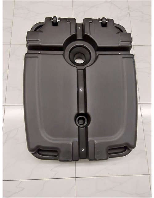 VOUNOT Base para Sombrilla, HDPE Pie Soporte Parasol o Paraguas, llenar con Arena o Agua 60 kg, para Jardin Patio Terraza, Negro