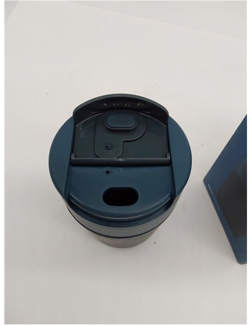 Joseph Joseph Sipp, Polipropileno (PP) Taza para llevar café y té, Vaso con tapa, a prueba de fugas, sin BPA, 340 ml, azul oscur